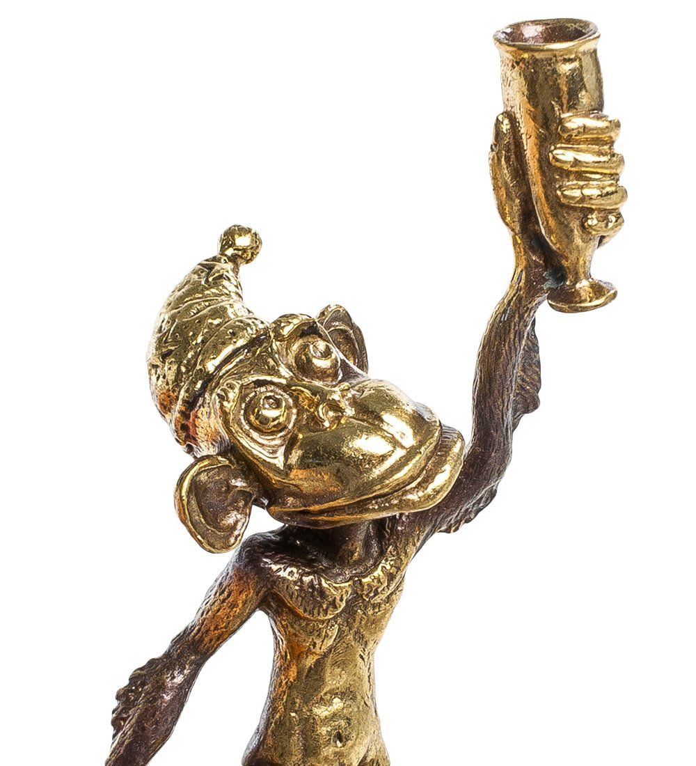 Народные промыслы AM-1149 Фигурка «Обезьяна с праздником!» (латунь, янтарь)