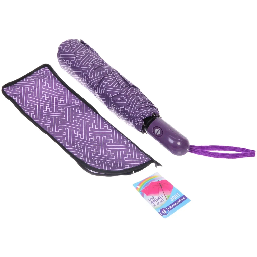 Зонт женский автомат «Ultramarine - Эрсэя», микс 6 цветов, 8 спиц, d-115см, длина в слож. виде 28см