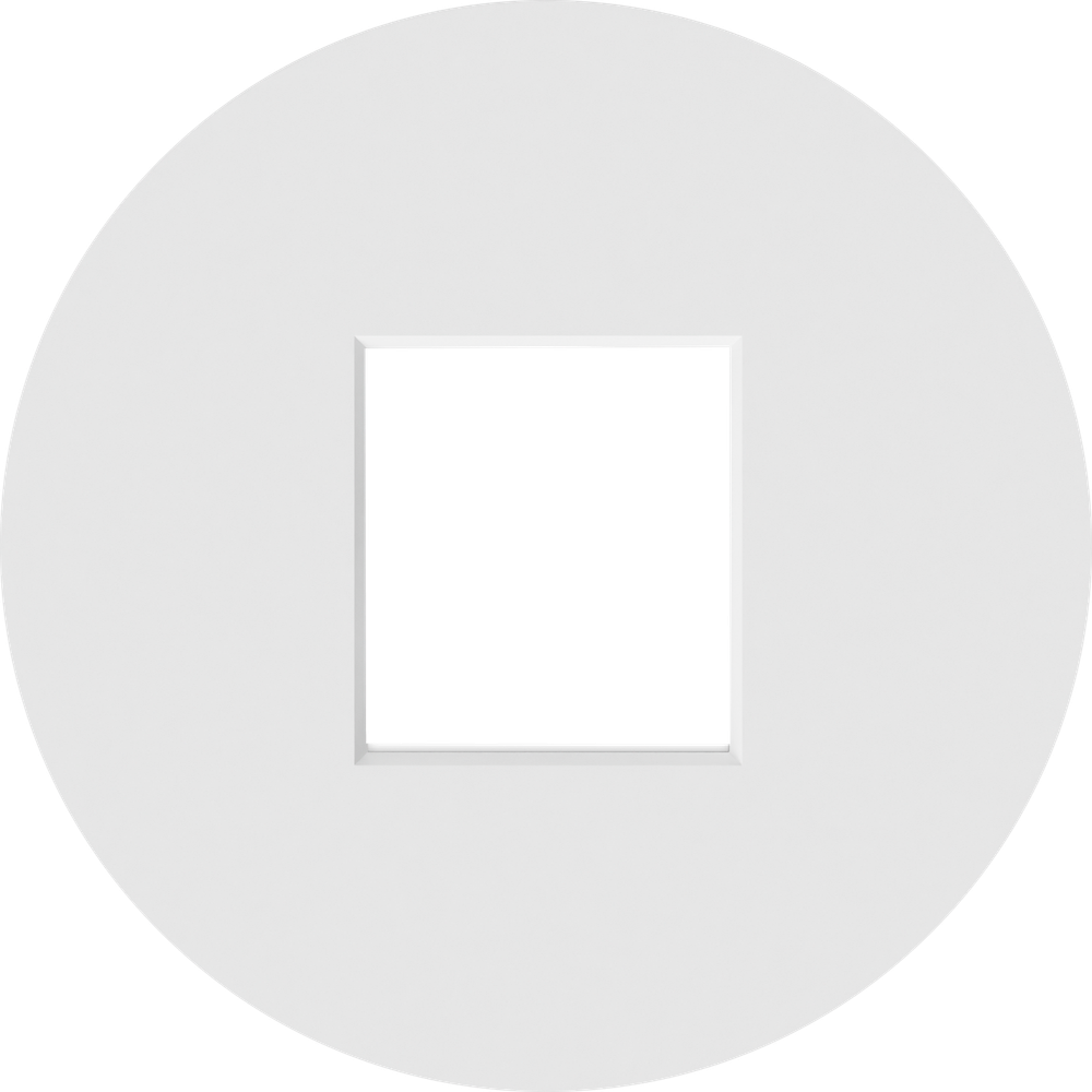 Накладка 1-я для розеток RJ45, TV, SAT, HDMI,  матовый белый,  серия D16