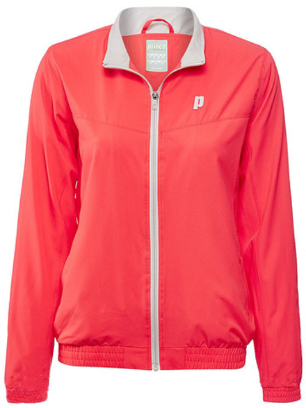 Женская теннисная куртка Prince Full Zip Warm-Up - coral