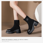 OMS Fabric Ankle Boots 7.5cm Women"s Black