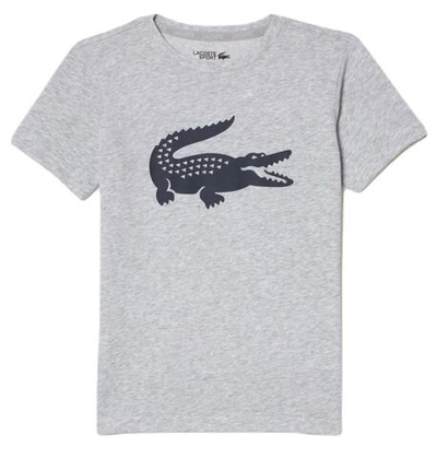 Детская теннисная футболка Lacoste Oversized Tennis T-shirt with XXL Logo - Gray