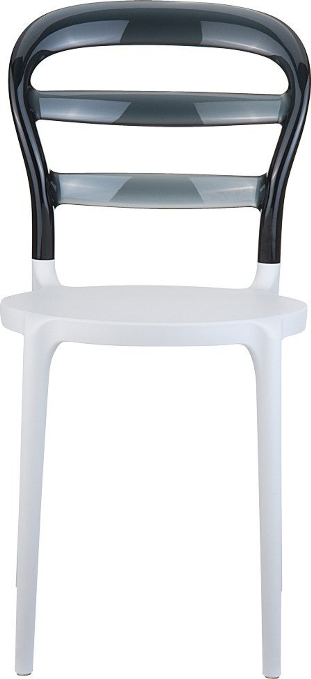 Стул пластиковый, Siesta Contract Miss Bibi, белый, черный