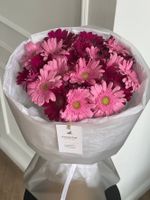 Букет из 25 минигербер розового оттенка