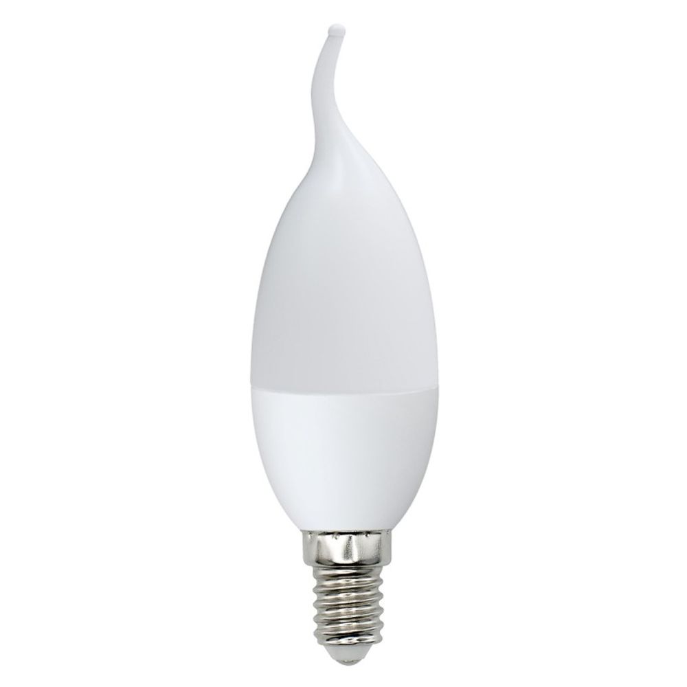 LED-CW37-9W-NW-E14-FR-NR Лампа светодиодная. Форма свеча на ветру. матовая. Серия Norma. Белый свет 4000K. Картон. ТМ Volpe