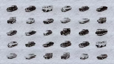 Цифровое панно ID Wall RETRO CARS MAXI BLACK&WHITE