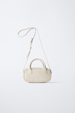 ZARA СУМКА ФОРМАТА МИНИ, ЭКРЮ