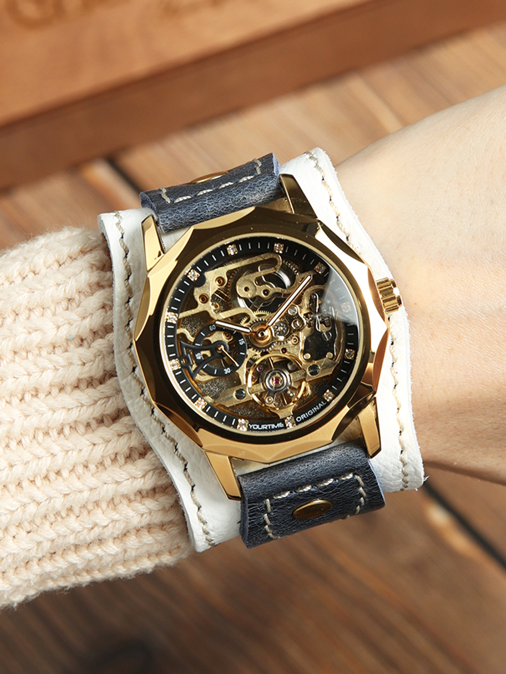 Часы скелетоны женские механические Brash 2.0 YOURTIME