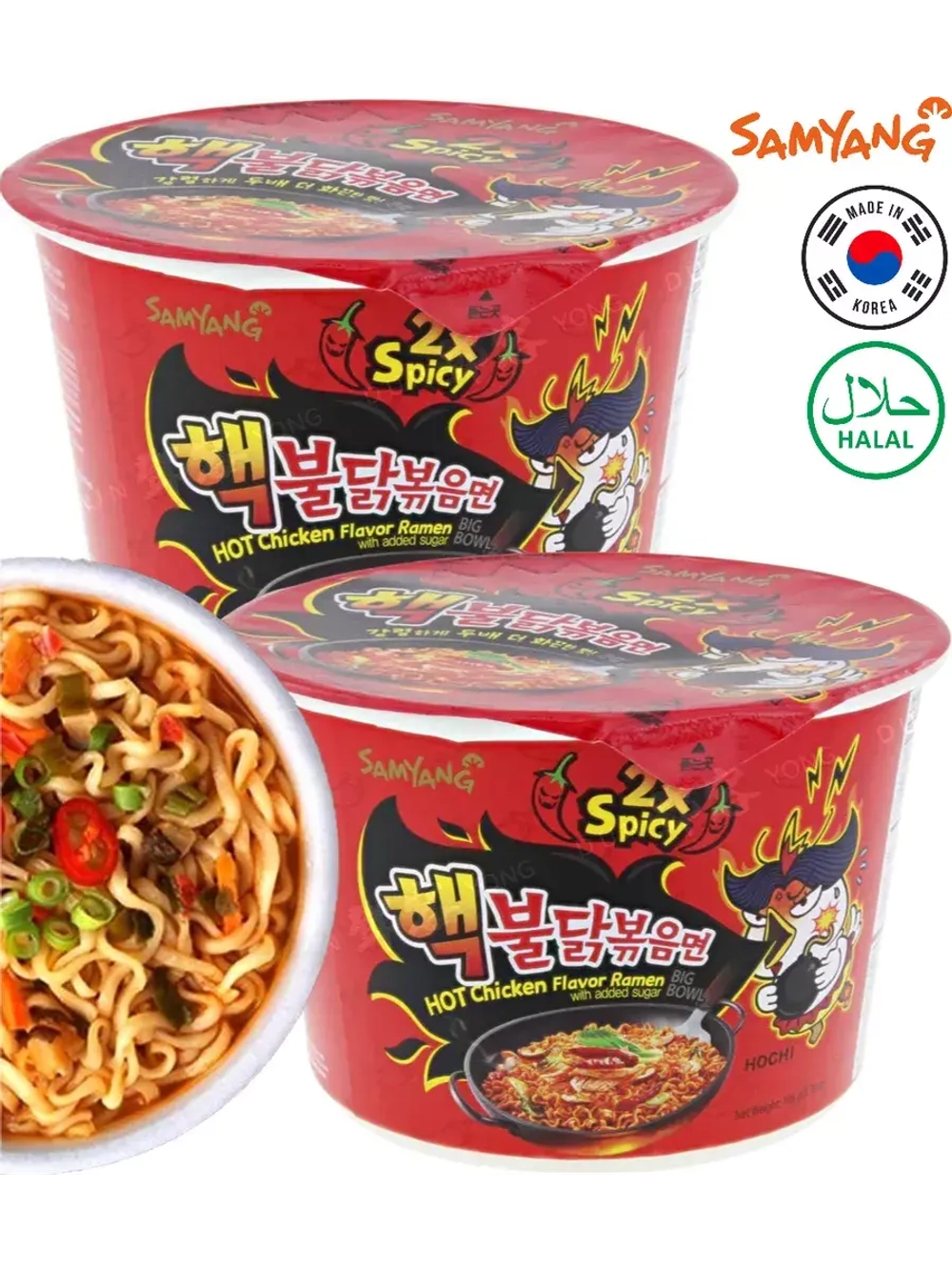 Лапша со вкусом очень острой курицы 2x Spicy 105 г * 2 шт