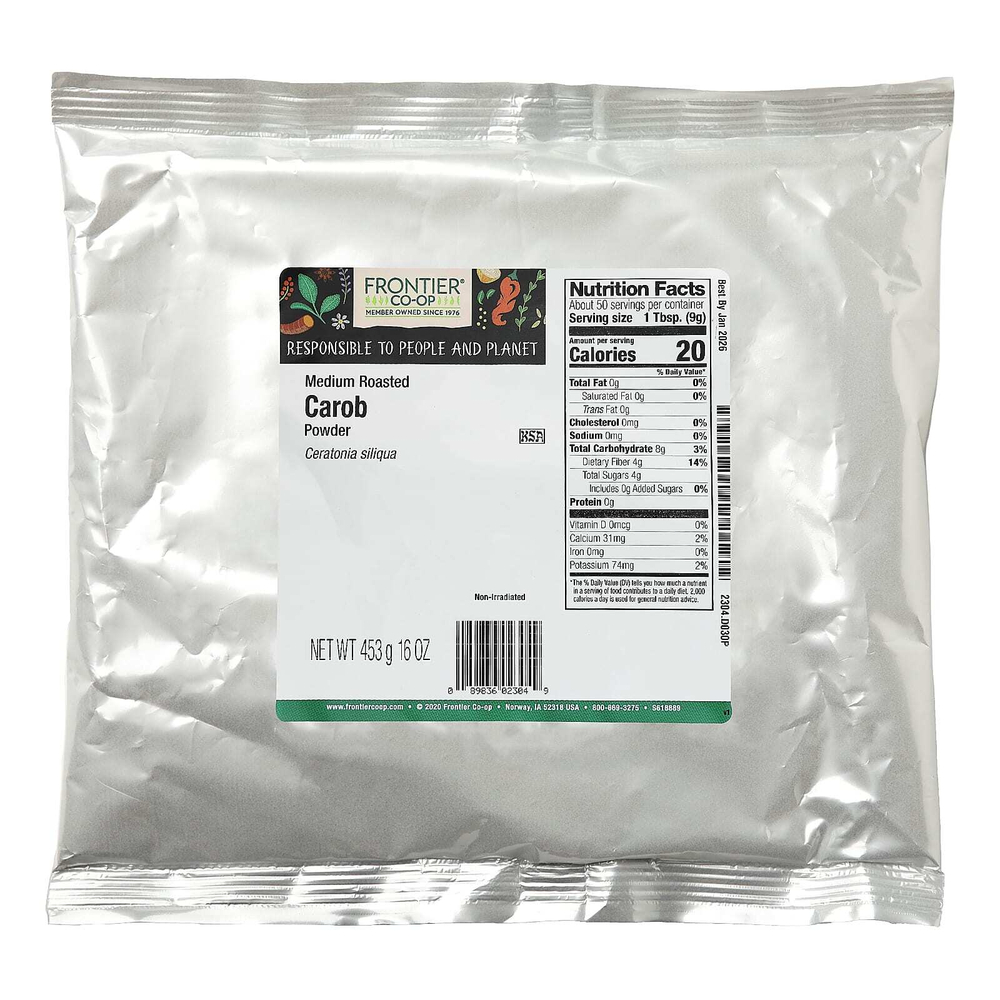 Frontier Co-op, Цератония, кэроб, порошок  средней обжарки, 453 г