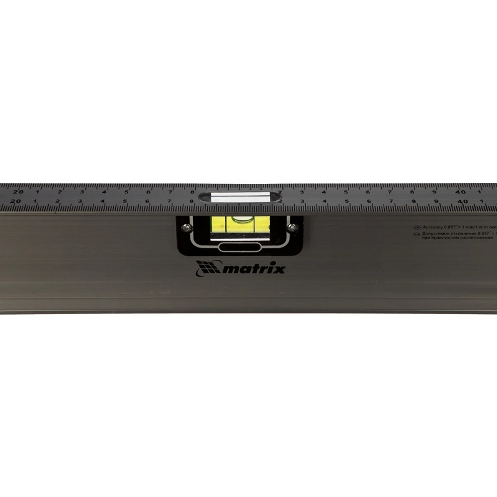 Уровень алюминиевый 600 мм 3 глазка MATRIX Рельс