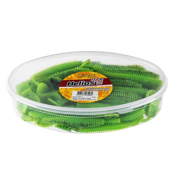 Виброхвост несъедоб. Shaggy 5,12/13 см Pepper Lime 50шт. (HS-18-009-N) Helios