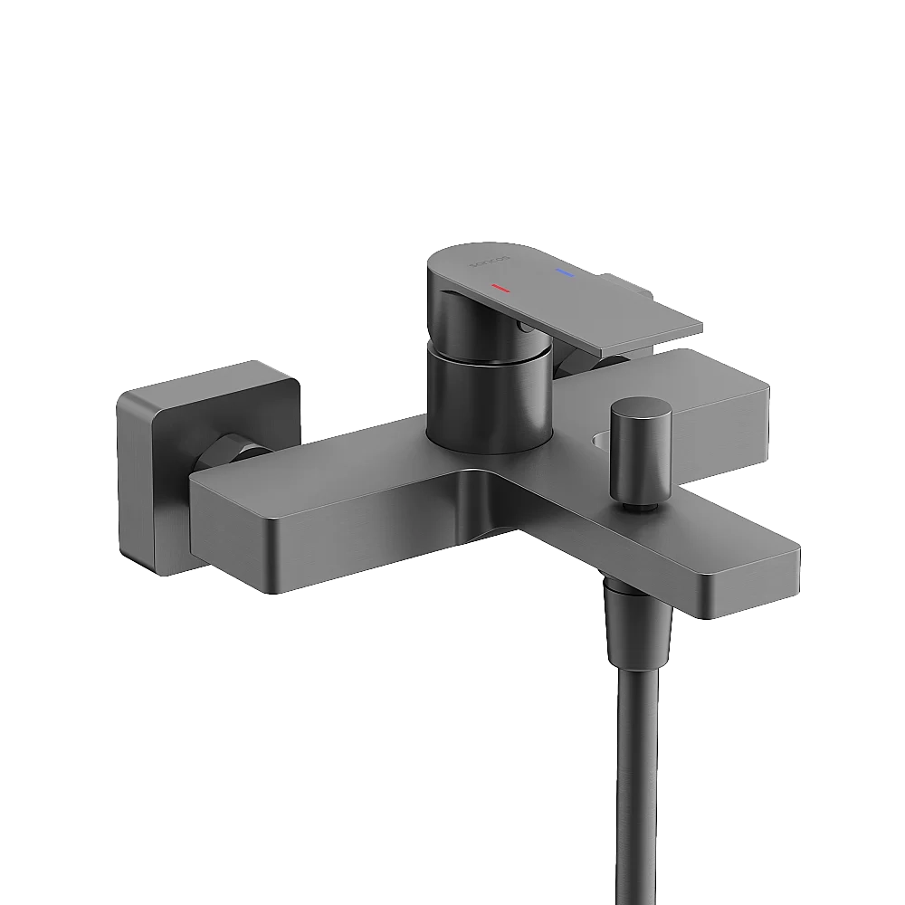 Смеситель для ванны и душа Sancos Studio SC9018GG вороненая сталь