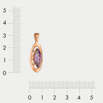 Подвеска женская из розового золота 585 пробы с александритом (арт. 300-1412_alexs-001)