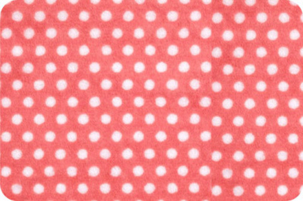 "PEPPY" Плюш SWISS DOT CUDDLE 48 x 48 см, 440 г/кв.м, 100% полиэстер coral/snow