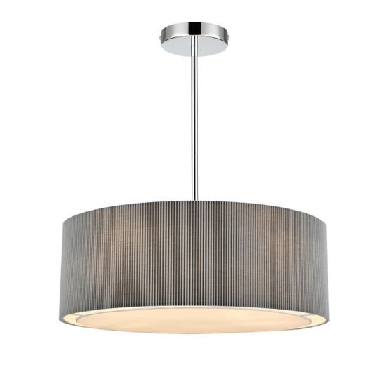 8111/5 MODERNI LN25 138 хром/серый, металл/текстиль Люстра подвесная E14 5*40W 220V ZIGRISA