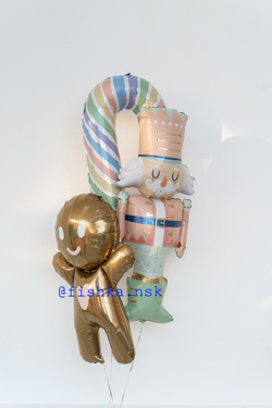 Фонтан из шариков новогодний № 34