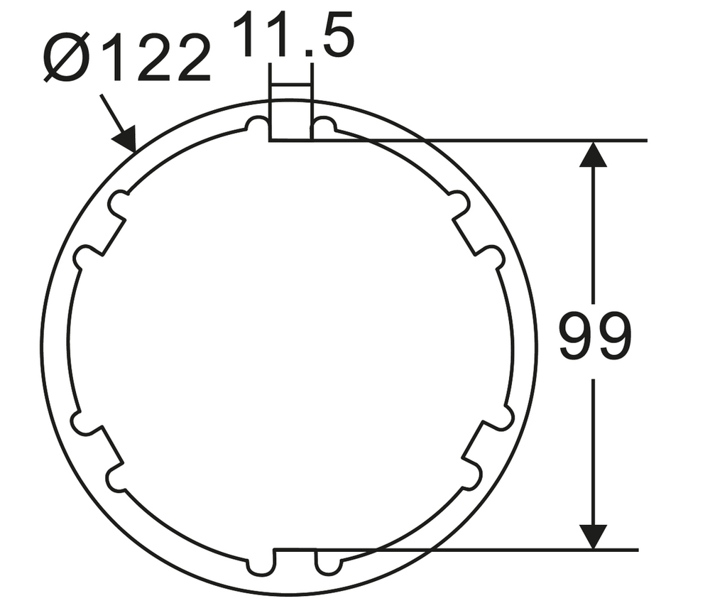 Головка ступичная для задней оси грузовых автомобилей (MERCEDES 2636) JTC