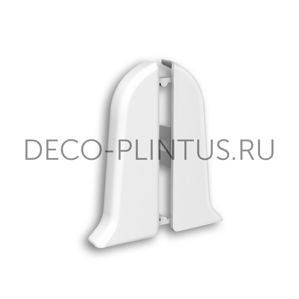 Заглушки плинтуса IDEAL Классик 55 мм. 1 пара белый матовый 001