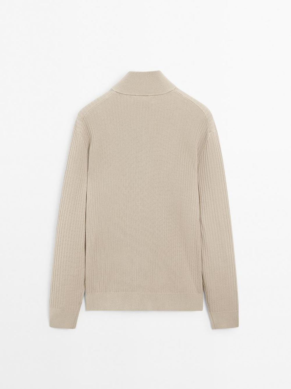 Massimo Dutti Свитер с воротником-стойкой, дымчатый