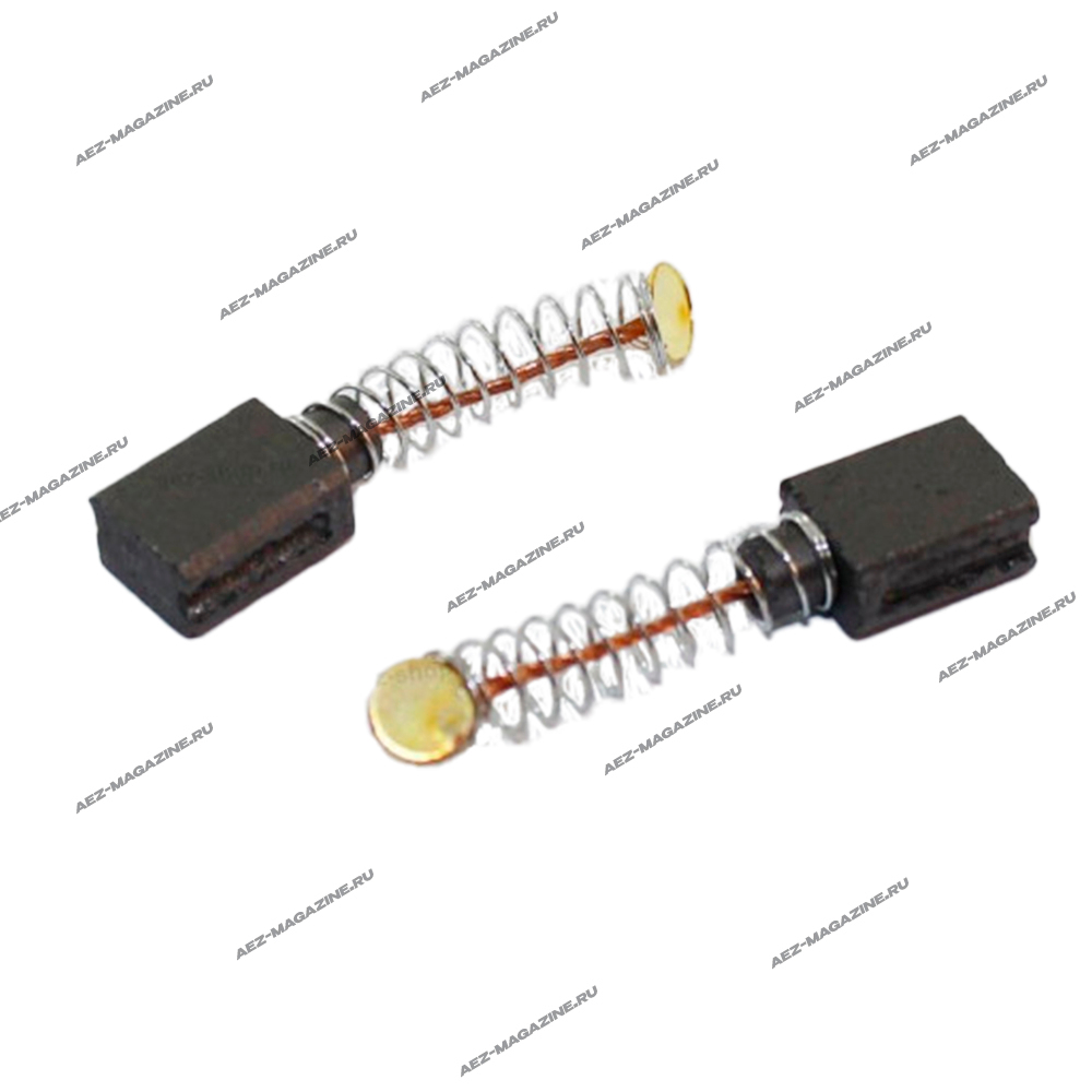 Электроугольная щетка 5x8x10 пружина- пятак, проточка с 2 сторон
