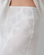 Юбка из смесового шелка Стелла Маккартни сердечки белый
