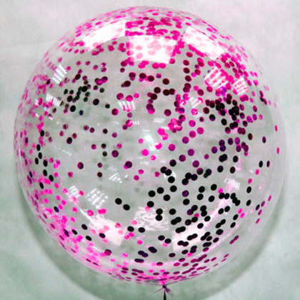 Баблс с конфетти_фуксия