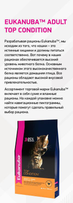 Eukanuba Adult Top Condition сбалансированный сухой корм для кошек 10 кг