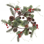 Венок хвойный новогодний «Ягодный Вальс» , 40 см