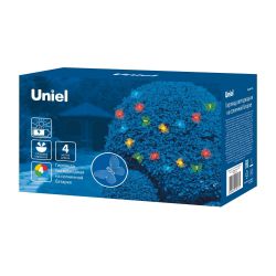 USL-S-129-PT4000 BUTTERFLIES Садовая гирлянда на солнечной батарее Бабочки. 20 светодиодов. Разноцветный свет. 1xАА Ni-Mh аккумулятор в-к. IP44. TM Uniel.