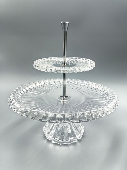 Блюдо 2-х ярусное для сервировки, этажерка