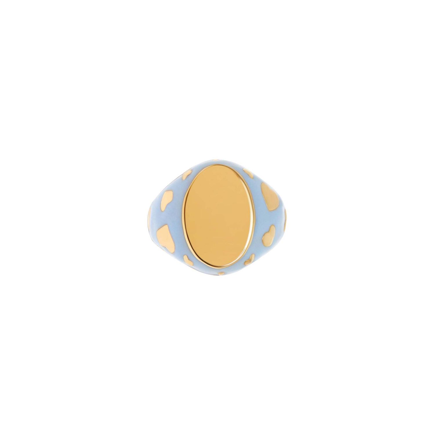 Кольцо Lovely Enamel Signet Ring – Light Blue