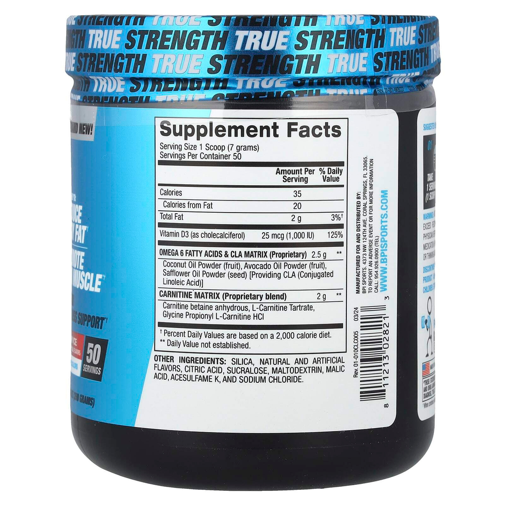 BPI Sports, КЛК + карнитин, вкус Rainbow Ice, 350 г (12,34 унции)