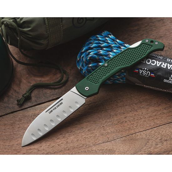 Нож Ontario 4305TC Camp Plus Santoku Lockback клинок из стали AUS8, рукоять Полимер