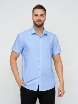 Рубашка приталенная с коротким рукавом