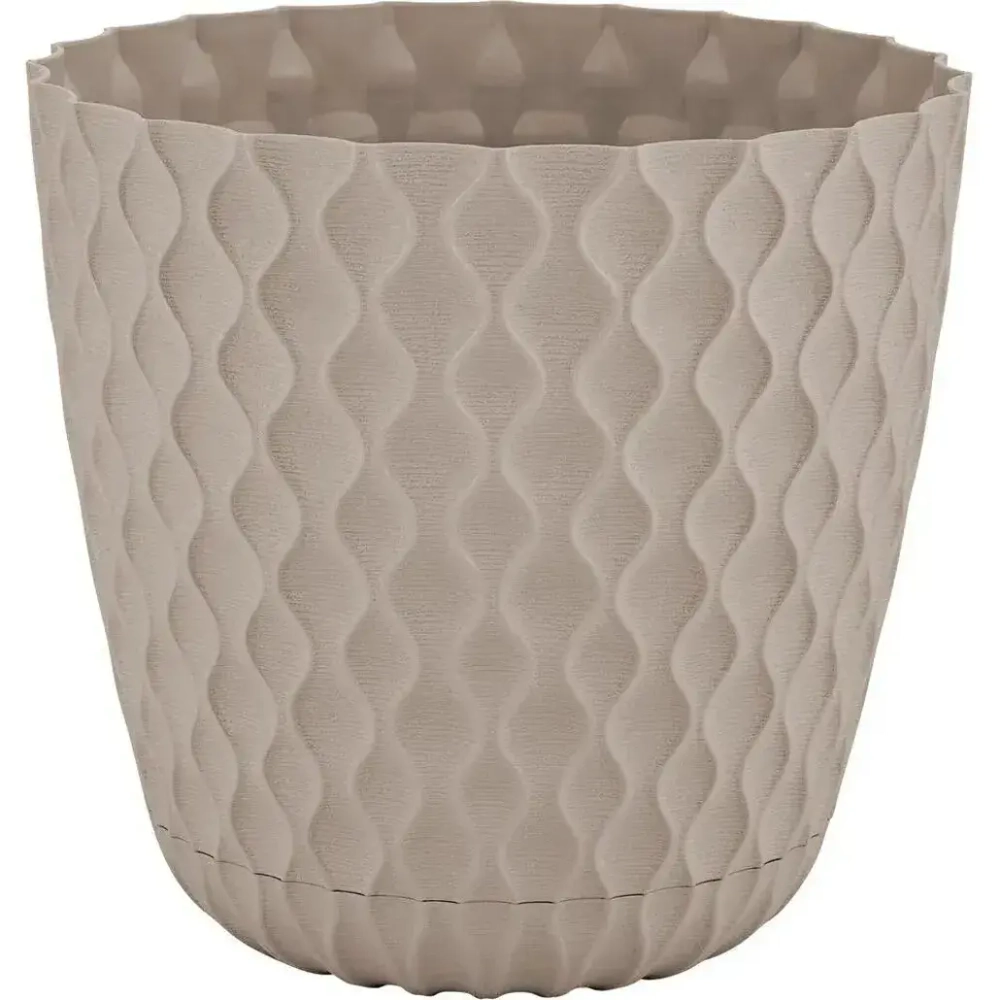 Горшок для цветов InGreen Wave с дренажной сеткой и съемным поддоном 10л, D270мм, французс
