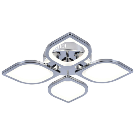 Светодиодный светильник 80Вт, 6400Лм, 3000К-6500К,Ra>80, ИК-пульт, плавная регулировка мощности, изменение цветовой температуры, ночник, металл/акрил, хром/матовый