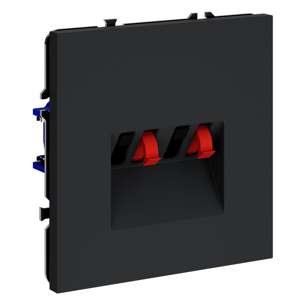 Розетка акустическая встраиваемая VOLTUM S70 4-местная, (графит)