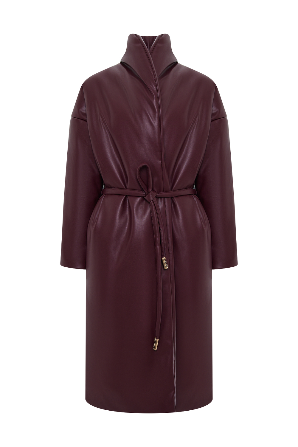 Пальто из экокожи