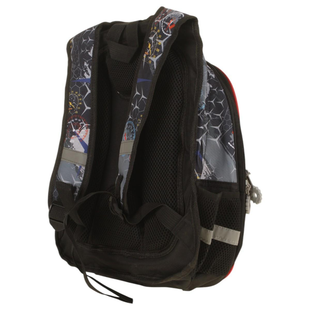 Рюкзак "Машина", 31*13*40 см, ортопедическая спинка, 3 отделения, светоотражатели