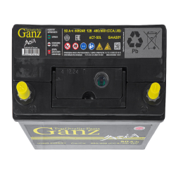 Аккумулятор GANZ ASIA 50 А/ч прямой L+ 238x129x225 B24 EN 480 А