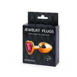 Анальная пробка Anal Jewelry Plug SCHG-14, золотистая, сердце, 7 см