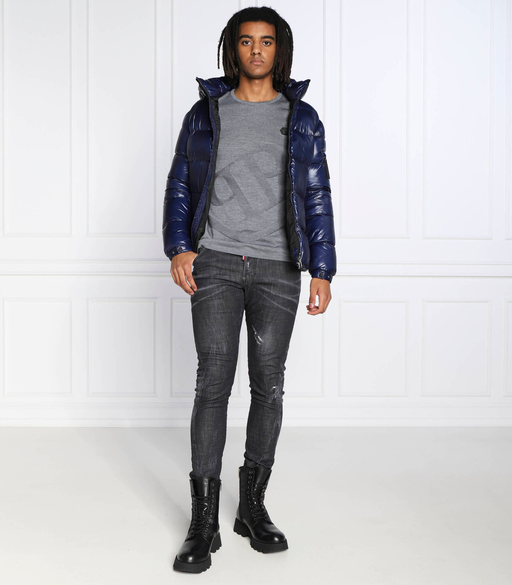 Хлопковый свитер Philipp Plein - серый(MKO1199 PKN002N)