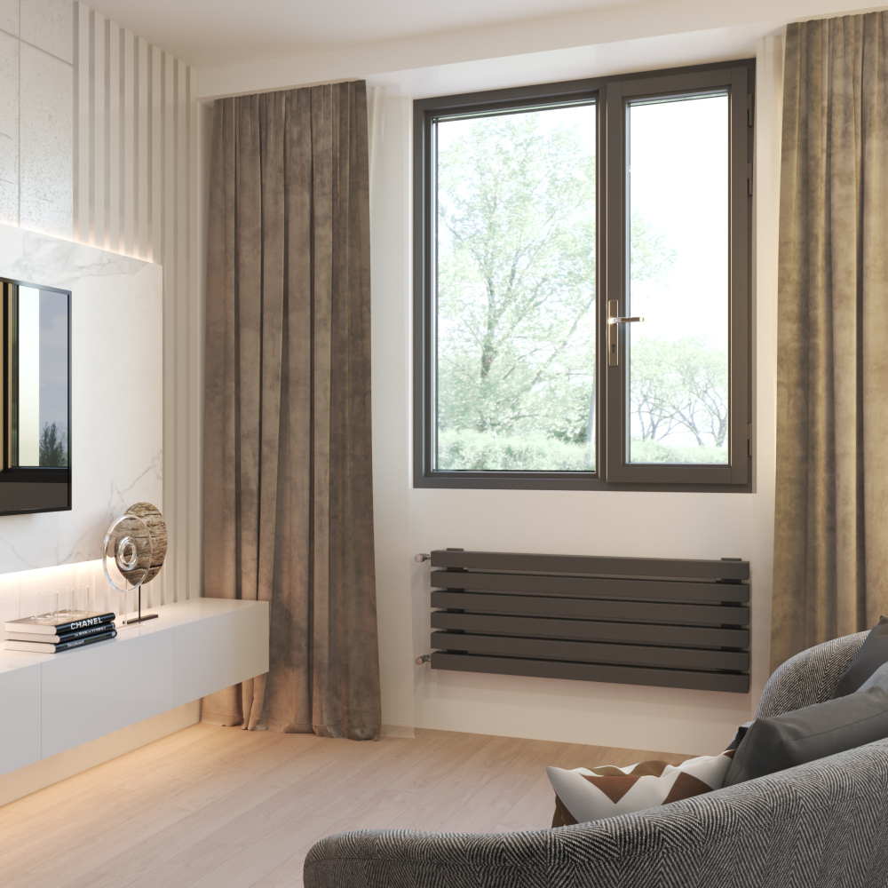 Горизонтальные дизайн-радиаторы Q60 1000мм с нижним подключением