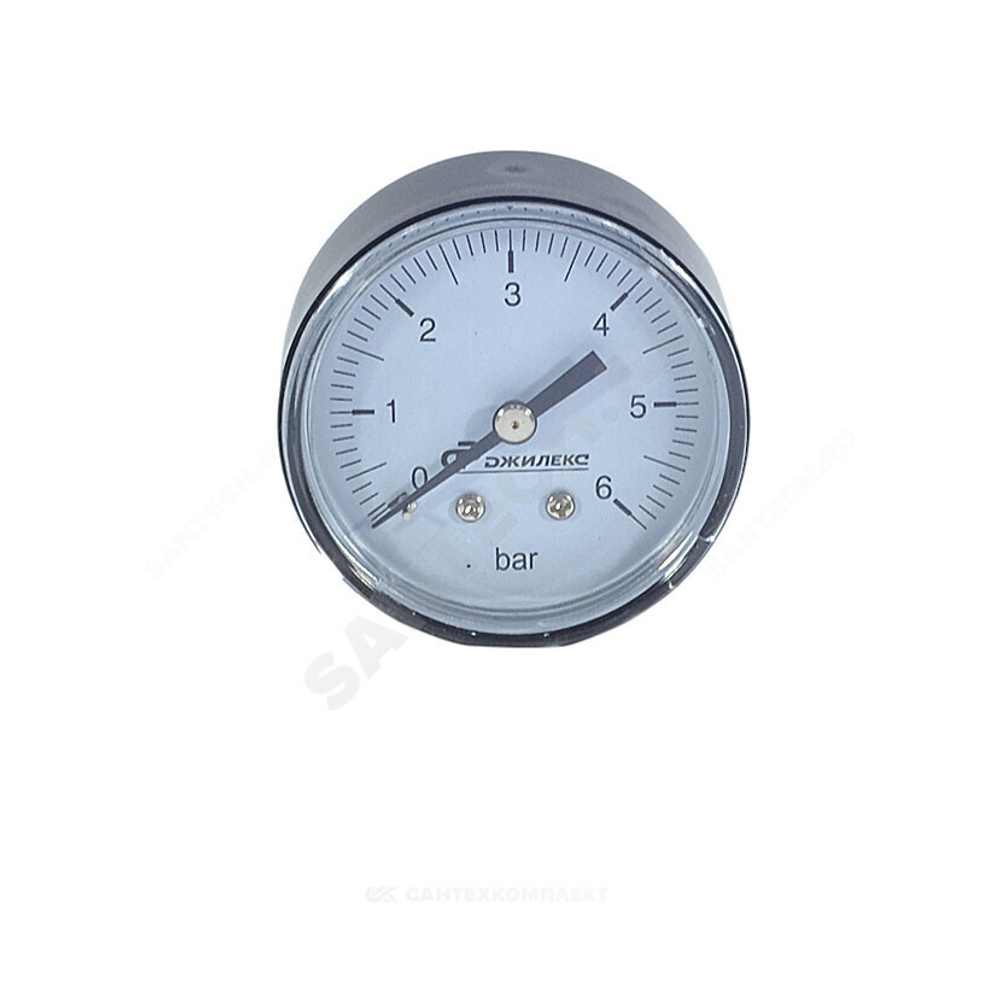 Манометр осевой Дк50мм 0-6 бар кл.1,0 G1/4" Джилекс 9003