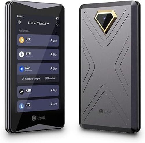 ELLIPAL Titan 2.0 — Аппаратный Криптокошелек (Cold Wallet), 100% оффлайн, с воздушным зазором (Air-Gapped) — Безопасное хранилище для 10 000+ монет, токенов и NFT