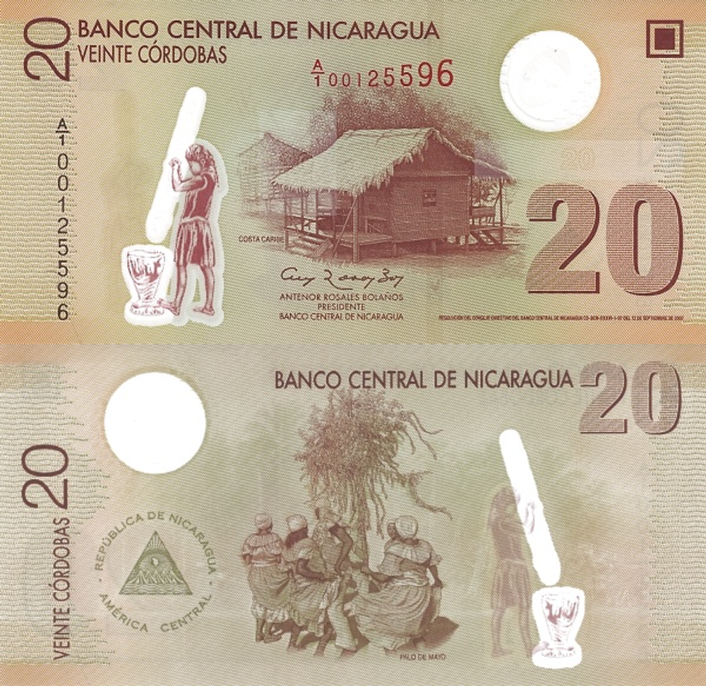 Никарагуа 20 кордоба 2007 Пало-де-Майо UNC