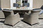 "Неаполь" обеденная группа плетеная из искусственного ротанга, цвет бежевый