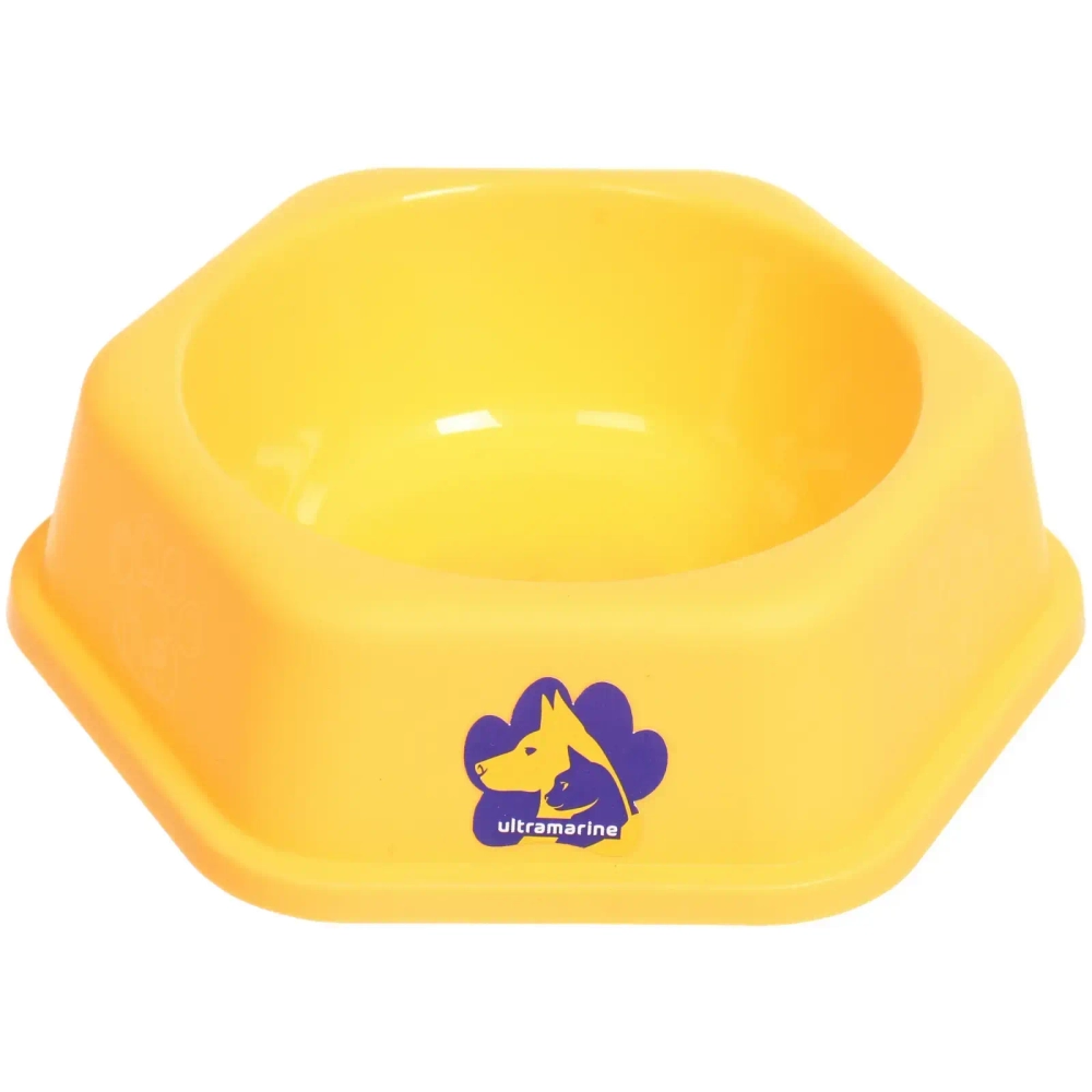 Миска пластиковая «МУРОЧКИН», цвет лимонный, 17*5см/300мл