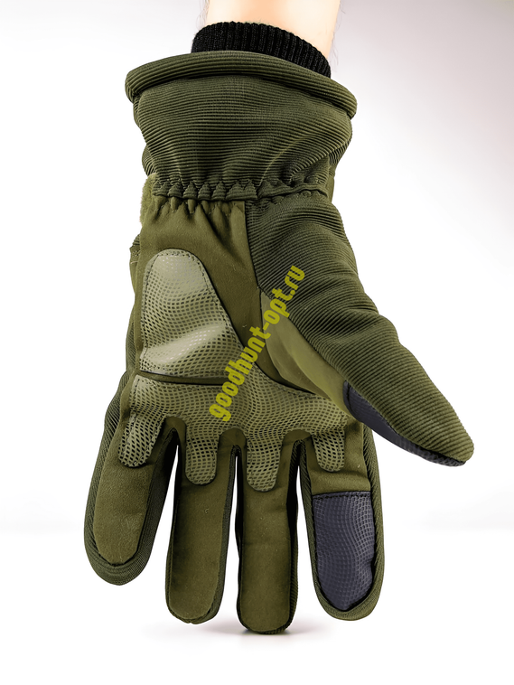 Тактические зимние перчатки с мехом Олива